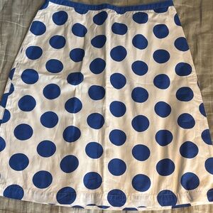 Boden Blue Polka Dot Women's Skirt 10L